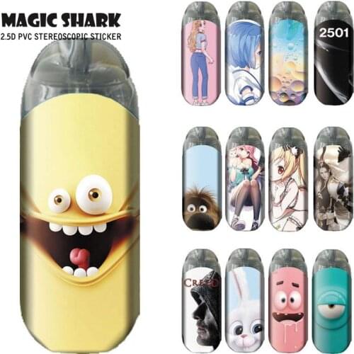 Magic Shark Starfish Cute Rabbit Creed Girl Colorful Water Drop Sticker Case Protector Wrap Film for Vaporesso Zero