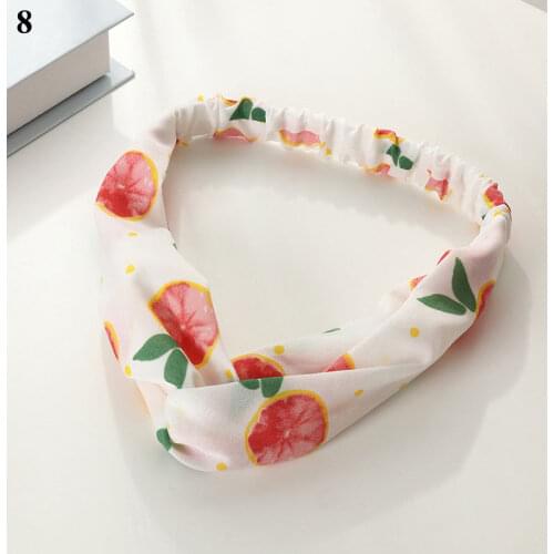 Summer Fruit style Fresh Womens Avocado Strawberry Hair Bands Girls Face Wash Headbands Chiffon Hair Accessories Free Shipping