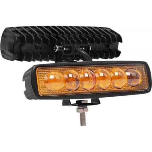 1PCS 6 Inch 18W 3000K 8D Lens LED Work Light Bar IP68 Waterproof Offroad Truck SUV Spotlight Driving Lamp