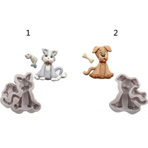 1 Piece Cake tool dog cat animal silicone mold cake mould Fondant tools sugarcraft Decorating Mold Cupcake