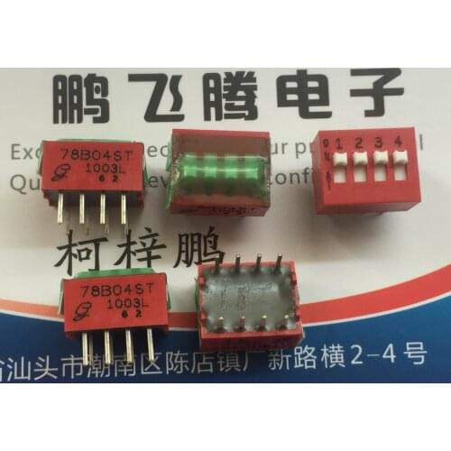 1PCS Original American Grayhill 78B04ST piano key dial code switch 4-bit red 2.54 pitch flat dial