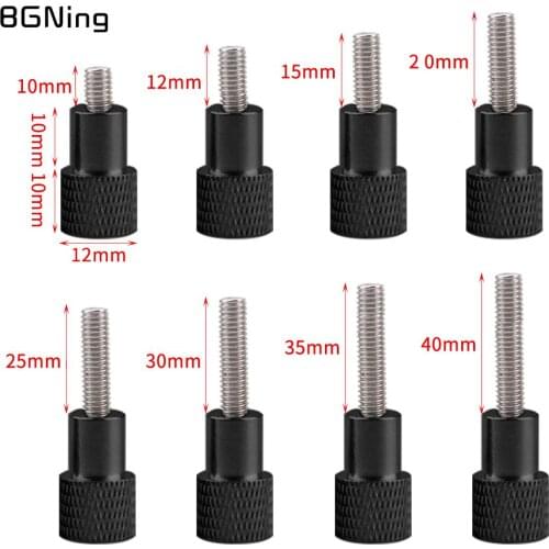 10pcs M5 Aluminum Alloy Step Thumb Screw Knurled Hand Stainless Steel Hand Tighten Thumb Screws Anodized