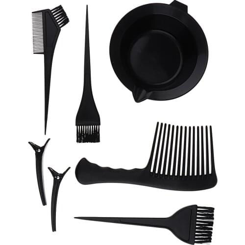 23x Hair Dye Color Tools Kit Salon Hair Tint Bowl Brush Comb Clips Set Black