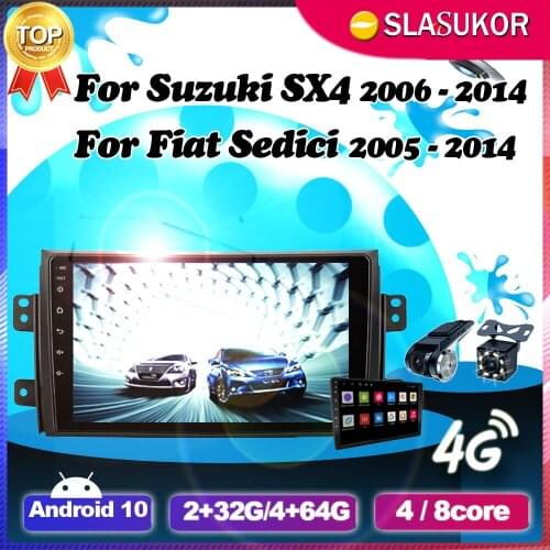 6+128G Android 10 For Suzuki SX4 1 2006 - 2014 For Fiat Sedici 189 2005 - 2014 Video Player Navigation Car GPS DVD Wifi No 2din