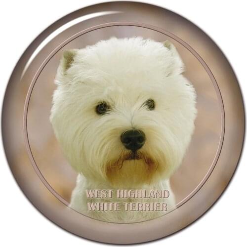 A0631# 13cm/17cm Removable Decal West Highland White Terrier Car Sticker Waterproof Accessories on Bumper Rear Window Laptop
