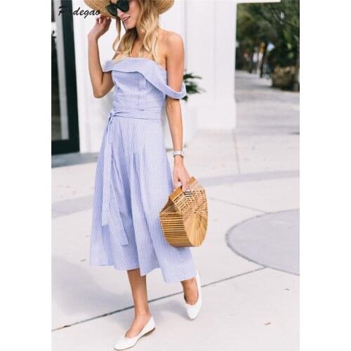 Голубые летние платья Amyenjoylife China At AliExpress