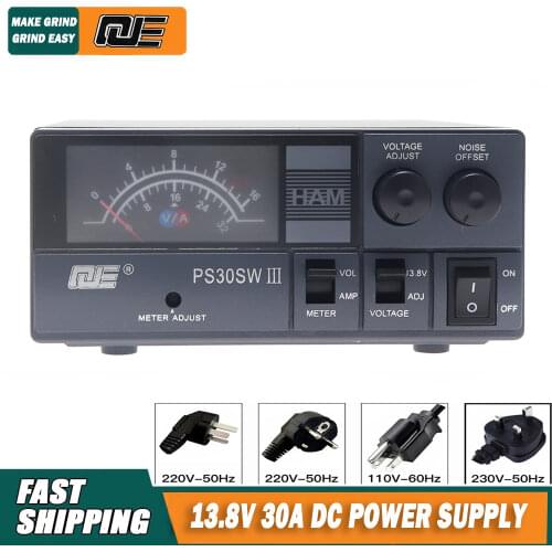 QJE PS30SWIII Walkie-talkie base station regulator switching power supply 13.8V fixed output 9-1 5V adjustable output 220V 30A
