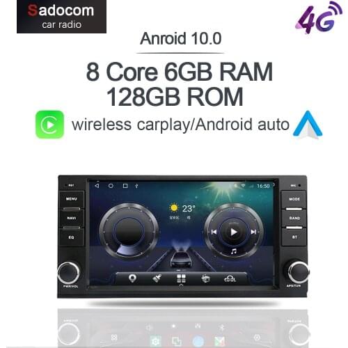Carplay 4G LTE DSP 2 din Android 10.0 carplay 6GB RAM 128GB Car DVD Player GPS autoradio car radio For Jeep Cherokee 2000-2013