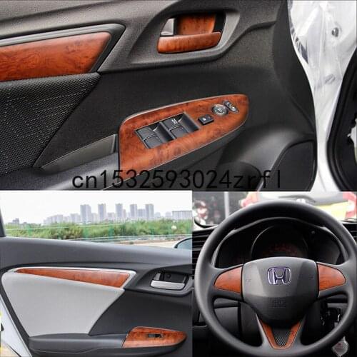 For Honda Fit Interior Center Control Carbon Fiber Film Gear Protection Film Car Stickers