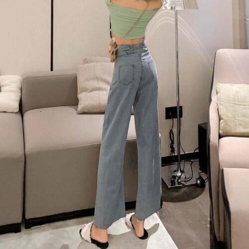 Jeans For Woman Pants Flare Wide Leg High Waist Denim Sweet Palazzo Pants Women Ripped Female Jean Femme Bottoms
