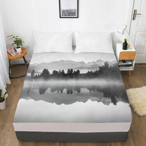 Elastic fitted sheet bed sheet With An Elastic Band 160x200/180/200/150x200 Mattress Cover Bed cover 1pc ash