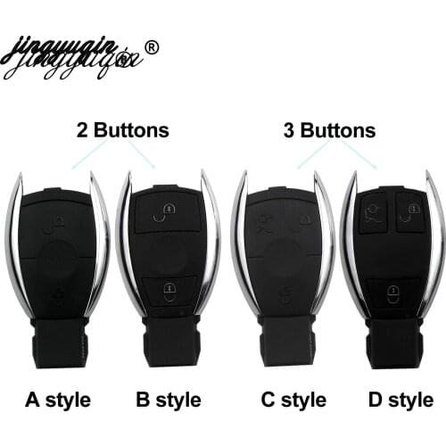 Jingyuqin 10pcs/lot 2/3/4 Buttons Smart Remote Key Fob For Benz BGA NEC C E R S CL GL SL CLK SLK Remote Key Fob