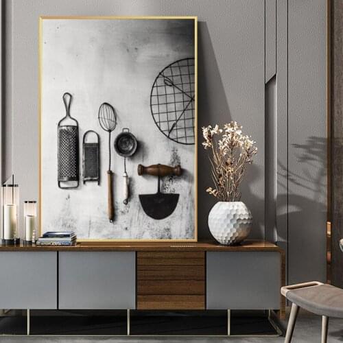 Modern Nordic Kitchen Canvas Painting Utensils And Appliances Posters and Prints Art Canvas Pictures For Living Room Home Decor
