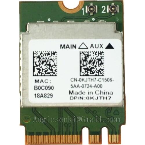 KJTH7/0KJTH7 DW1801 BT 4.0 Combo M.2 300Mbps 802.11abgn NGFF WIFI WLAN Card RTL8723BE for Dell Inspiron 20 15 14 11 Laptop