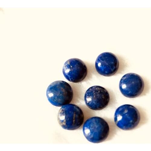 Wholesale 2pcs/pack A Quality Natural Lapis Lazuli Bead Cabochon 8mm 10mm 12mm Round Gem stone Loose Cabochon Ring Face