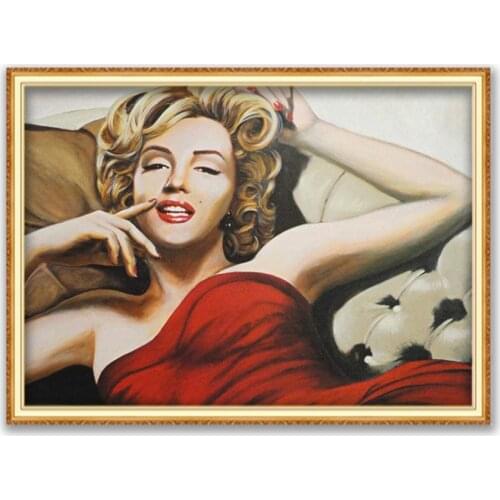 Marilyn Monroe DIY Cross Stitch 11CT Embroidery Kits Craft Needlework Set Printed Canvas Cotton Thread Home Decoration Sale New