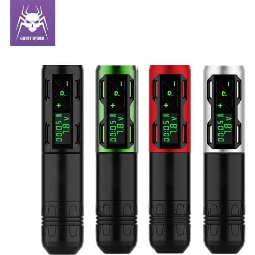 Wireless Tattoo Pen Machine Tattoo Rotary Machine Set LED Screen Tattoo Gun 1800mAh Wireless Battery Machine with Coreless Motor