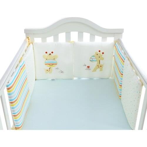 New Design Animal Giraffe Baby Bedding Bumpers For Newborns Toddler Bed Protection Bed Around Cushion Baby Bumpers