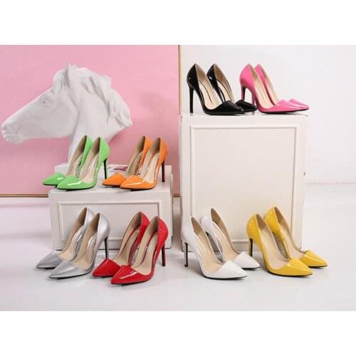 NEW Candy Color Women Pumps Nightclub Party Wedding Shoes High Heel 11CM Pointed Toe Shallow Ladies Shoes Lady Wedding Shoes
