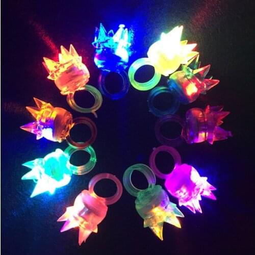 Fashion Sale Led Dance Gafas 30pcs/lot Soft Flicker Rings Fashion Finger Ring Night Lighting Gifts Kids Cheap Toy With Battery