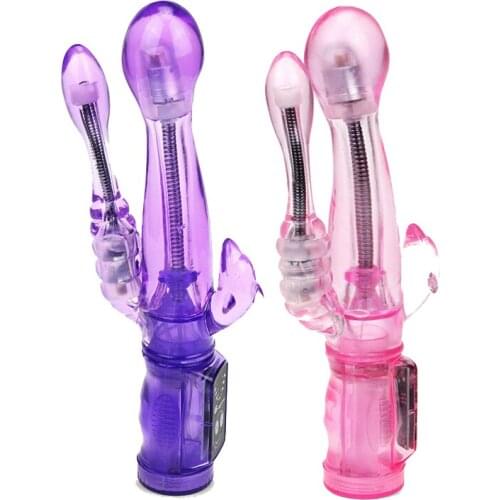 2 Heads Realistic Dildo Vibrator Anal Plug Clitoris Stimulator G-Spot Massager Sex Toys for Lesbian
