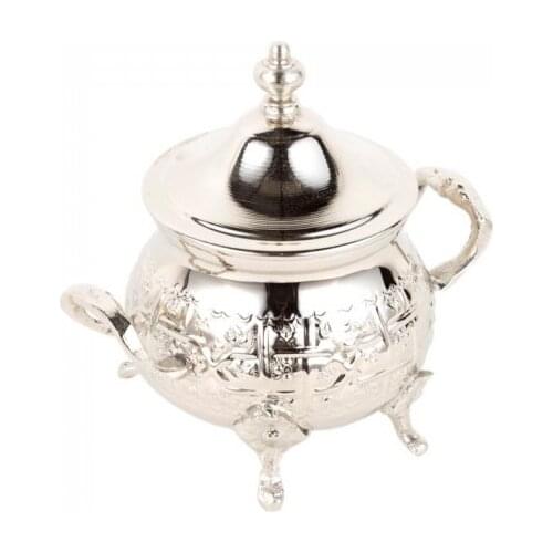 Alpaca Sugar Bowl with Handles - Engraving - Arabic Style