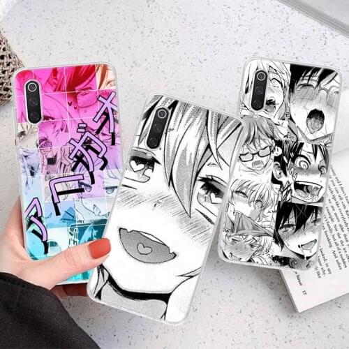 Anime Girl Japan Manga Face Silicon Phone Case For Xiaomi Note 10 Mi 11 9 8 CC9 10T 9T 5X 6X A3 A2 A1 Lite Pro Poco F1 X3 Cover
