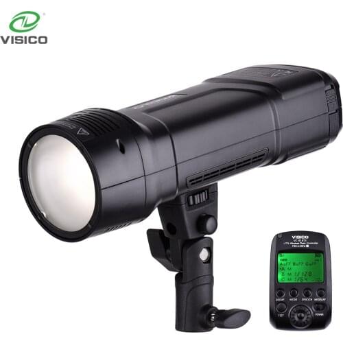 VISICO V2 Studio Flash Light Photography Lamp 200w 5600K 1/8000s HSS Built-in Wireless System with Trigger Replacement for Nikon