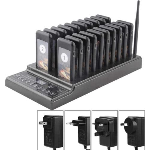 SU-68Z Guest Paging System 999-channel 20 Receivers Pager System for Restaurant Coffee Shop Queuing System