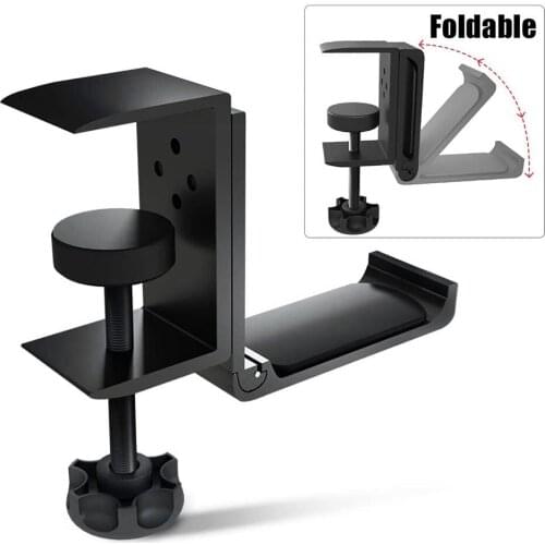 Universal Aluminum Alloy Headset Holder Adjustable Foldable Headphone Hanger Easily Carrying Lightweight Earphone Part Accessori
