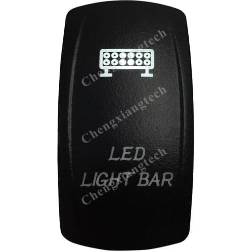Marine Grade Waterproof IP66 LED LIGHT BAR Rocker Switch White Led lamp 3 Pin ON/OFF SPST DC12V 24V
