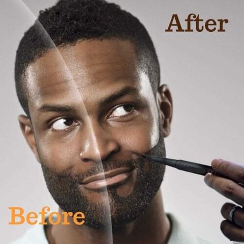 1pc Waterproof Beard Pen Barber Pencil and Brush Male Mustache Repair Styling Tool Drawing Pen Enhance Facial Hair