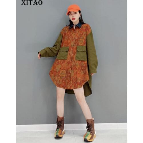 Женские джинсовые рубашки XITAO China At AliExpress