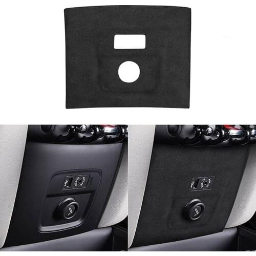 Suede for Mini Cooper F60 2018-2020 Accessories Car Interior Cigarette Lighter Panel Decoration Cover Sticker Auto Styling