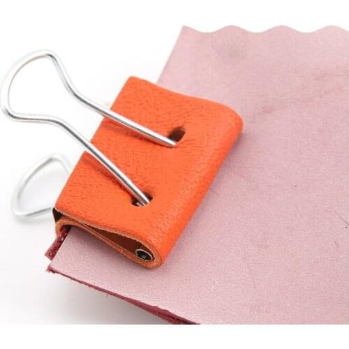 Stainless steel clip with leather leather boding aids helper with sheep leather on surface to protect the craft