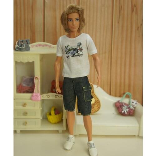 1set Casual Clothing T shirt with Pants for 1/6 Prince Ken Doll Wear Clothes Outfit For 30CM Prince Doll Accessories Toys