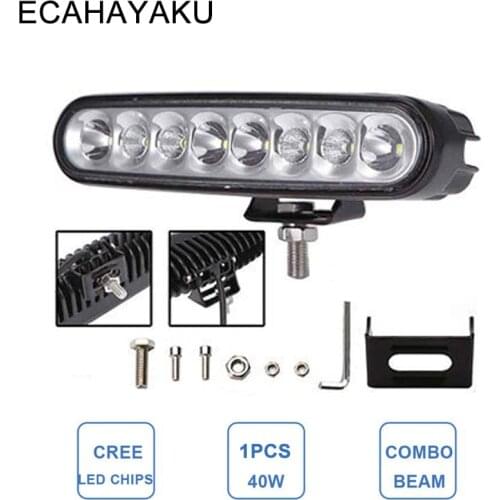 1 pcs LED Headlights 12-24V For Auto Motorcycle Truck Boat Tractor Trailer Offroad Working Light 40W LED Work Light Combo light