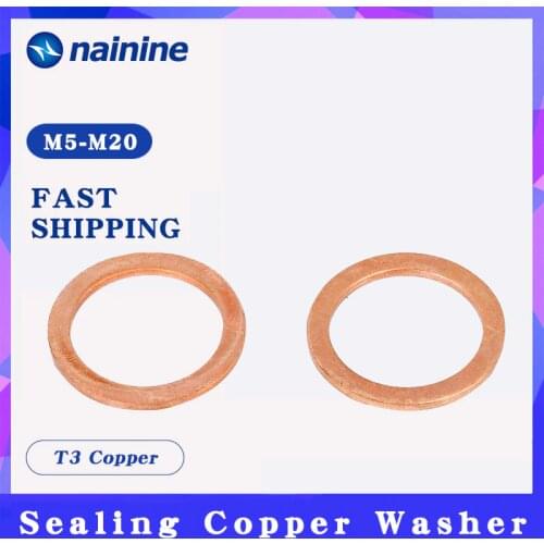 DIN7603 [M3-M16] T3 Sealing Copper Washer For Boat Crush Washer Flat Seal Ring Fitting B079