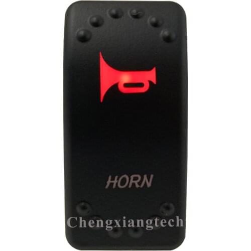 12V 20A / 24V 10A Dual Red Led 5P (On) Off SPST Momentary Rocker Switch Horn Waterproof for Car Boat Truck Circuit Breaker