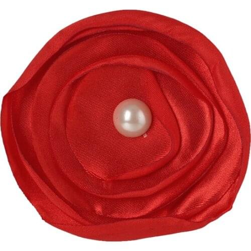 2pcs/pair Novelty Crimping Flower With Pearl Multilayer Flower With Single Prong Hairpin Childrens Floral Hairclip