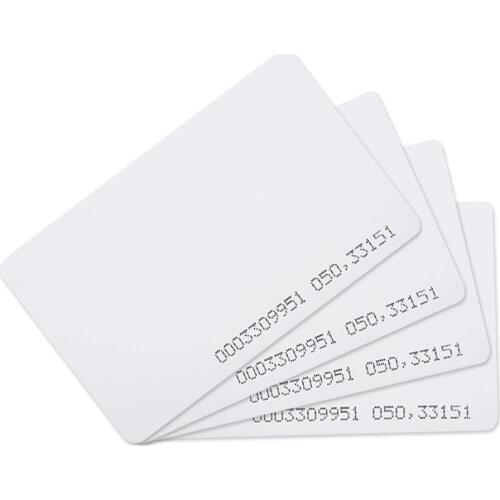 200PCS Rfid 125Khz TK4100 Chip ISO EM Card for Time Attendance access control system