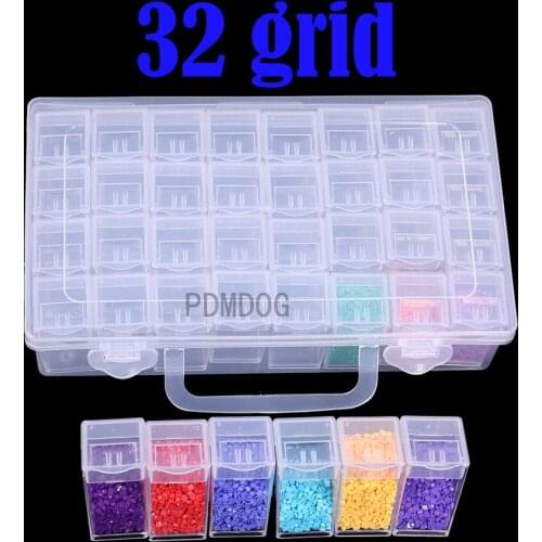 32/64 box Dismountable diamond painting Accessories Diamond Embroidery Cases PP plastics Box Organizer Home Storage boxes