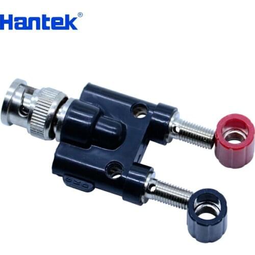 Hantek BNC to 4 mm Adapter connects two 4mm "banana" plugs to a BNC socket (HT311) for Automotive Diagnostic Oscilloscope
