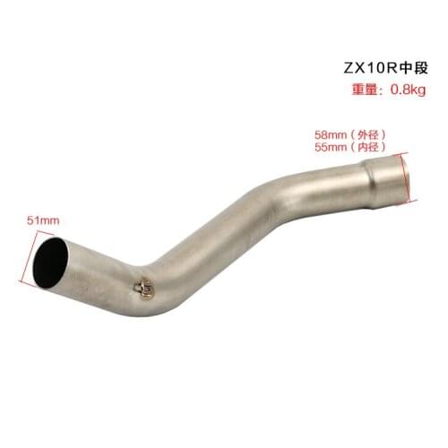 Front exhaust pipe accessories suitable for ER6N / Z800 / Z750 / Ninja 250 / Z1000 / ZX10R / ZX6R middle and