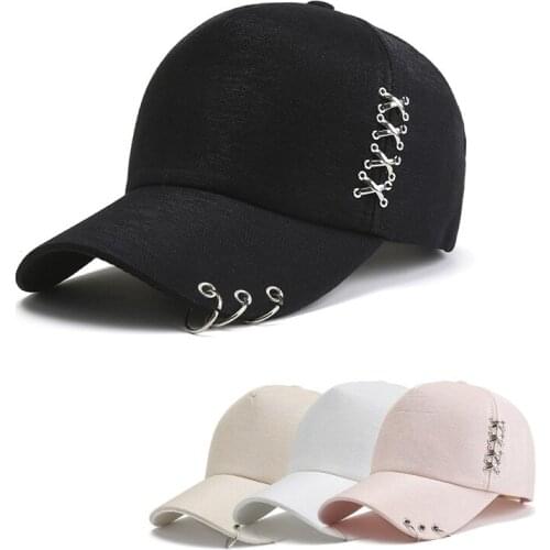 Spring And Autumn Metal Cross Hoop Baseball Cap Adult Summer Visor Hat Women Man Sun Hats Bonnet