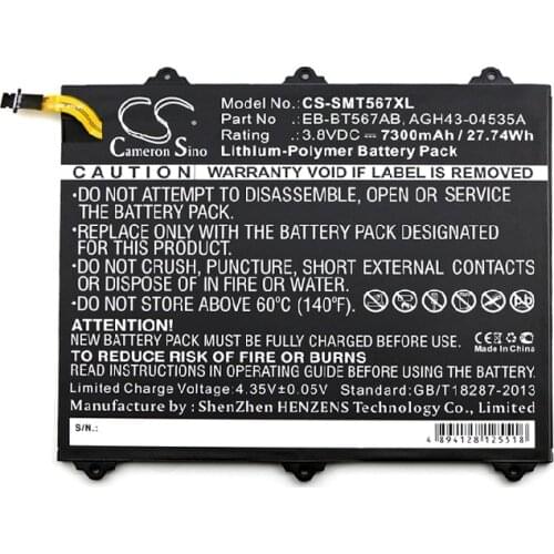 CameronSino for SAMSUNG Galaxy Tab E 9.6 XLTE SM-T560NU SM-T567 SM-T567V EB-BT567ABA GH43-04535A battery