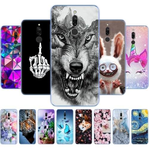 For xiaomi redmi 8 cases full protection soft tpu back cover on redmi 8 bumper hongmi 8 phone shell bag coque marble flower rose