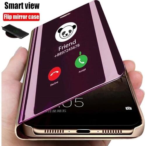 Mirror Flip With bracket Features Phone Case For Samsung Galaxy A51 A71 A01 A40S A10E A20E A10S A20S A70E A21 A41 A11 A70S Cover