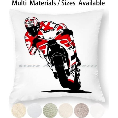 Superbike-Moto-Gp-Motorcycle Racer Pillow Case Throw Pillow Cover Cotton Linen Flax Superbike Motorcycle Racer Racing Biker