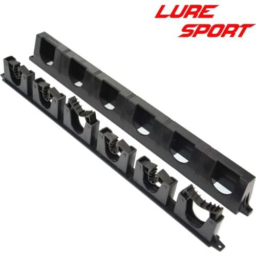 LureSport Rod Display Stand Store Trade Show Display Rack Wall-mounted Hanging 6-Rod Fishing Pole Holder Storage Bracket